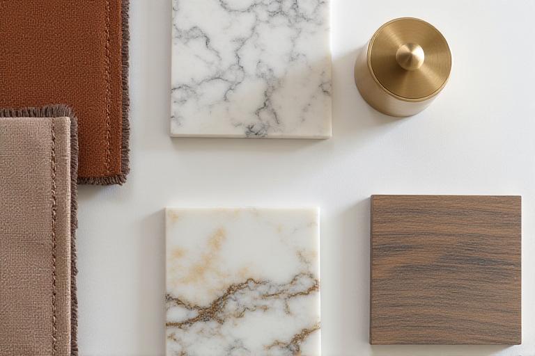 Close up of luxurious materials and textures